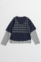 Multi-Fabric Layered T-Shirt/マルチファブリックレイヤードTシャツ メゾンスペシャル/MAISON SPECIAL NVY(ネイビー)