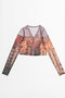 【予約販売】City Photo Print Sheer Cardigan/シティフォトプリントシアーカーデ メゾンスペシャル/MAISON SPECIAL BRN(ブラウン)