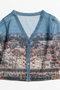 【予約販売】City Photo Print Sheer Cardigan/シティフォトプリントシアーカーデ メゾンスペシャル/MAISON SPECIAL