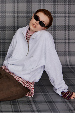 メゾンスペシャル/MAISON SPECIALの【予約販売】Short Half-Zip Sweatshirt/ショートハーフジップスウェット(110100/110105)