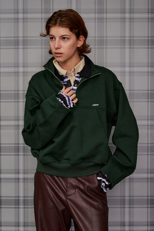 メゾンスペシャル/MAISON SPECIALの【予約販売】Short Half-Zip Sweatshirt/ショートハーフジップスウェット(110100/110105)