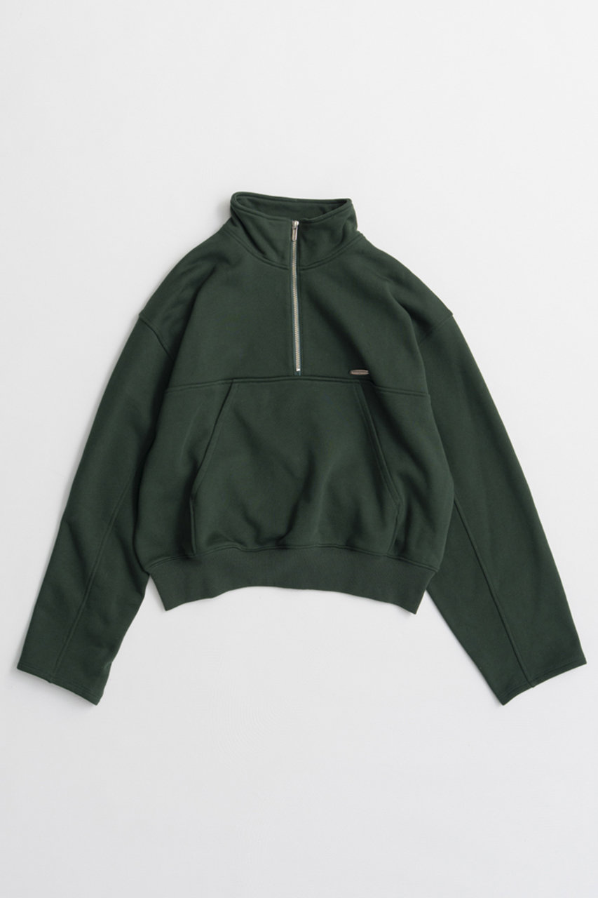 メゾンスペシャル/MAISON SPECIALの【予約販売】Short Half-Zip Sweatshirt/ショートハーフジップスウェット(GRN(グリーン)/21262416305)
