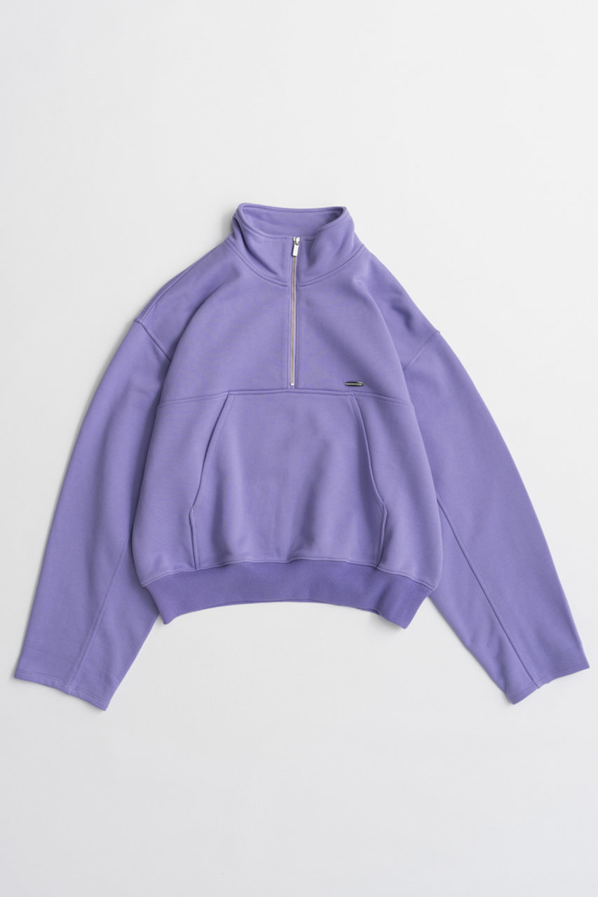 メゾンスペシャル/MAISON SPECIALの【予約販売】Short Half-Zip Sweatshirt/ショートハーフジップスウェット(PPL(パープル)/21262416305)
