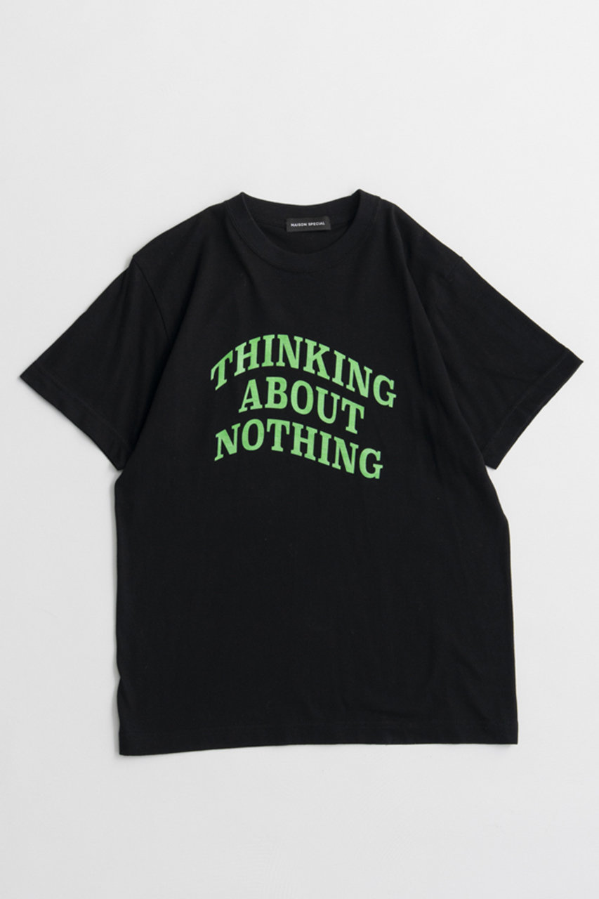メゾンスペシャル/MAISON SPECIALの【予約販売】THINKING ABOUT NOTHING Logo T-Shirt/THINKING ABOUT NOTHING ロゴTシャツ(BLK(ブラック)/21262416306)