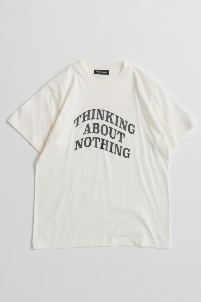 メゾンスペシャル/MAISON SPECIALの【予約販売】THINKING ABOUT NOTHING Logo T-Shirt/THINKING ABOUT NOTHING ロゴTシャツ(IVR(アイボリー)/21262416306)