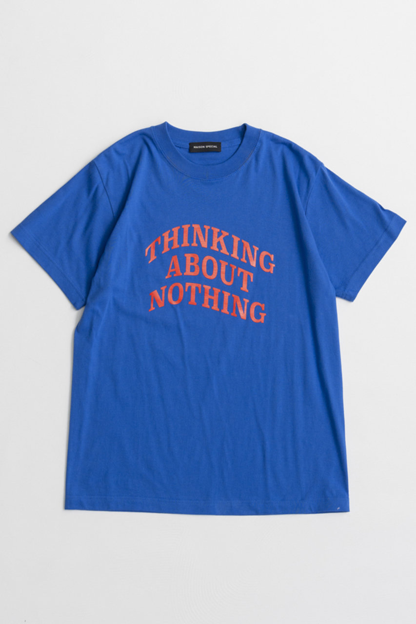 メゾンスペシャル/MAISON SPECIALの【予約販売】THINKING ABOUT NOTHING Logo T-Shirt/THINKING ABOUT NOTHING ロゴTシャツ(BLU(ブルー)/21262416306)
