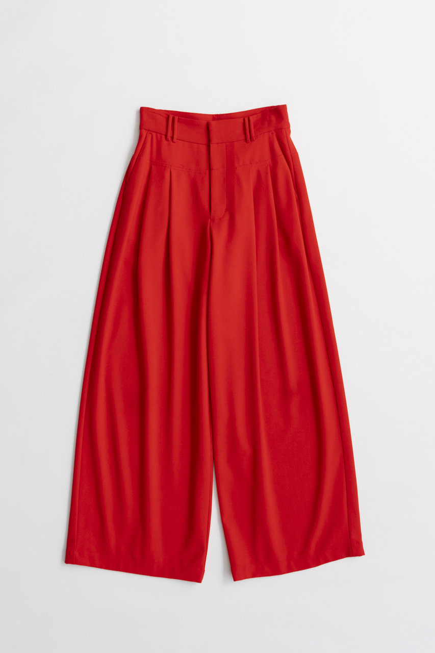 メゾンスペシャル/MAISON SPECIALのLow-Tuck Color Pants/ロータックカラーパンツ(RED(レッド)/21262465205)