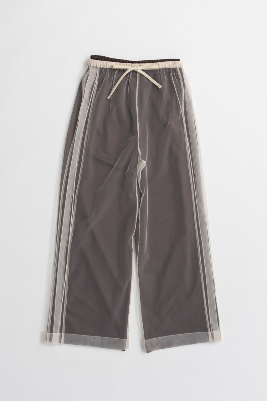 メゾンスペシャル/MAISON SPECIALの【予約販売】Tulle Side Line Jersey Pants/チュールサイドラインジャージパンツ(BRN(ブラウン)/21262465310)