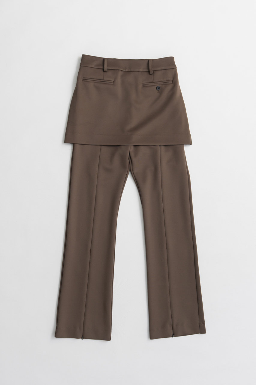 メゾンスペシャル/MAISON SPECIALのSkirt Layered Pants/スカートレイヤードパンツ(BRN(ブラウン)/21262465801)
