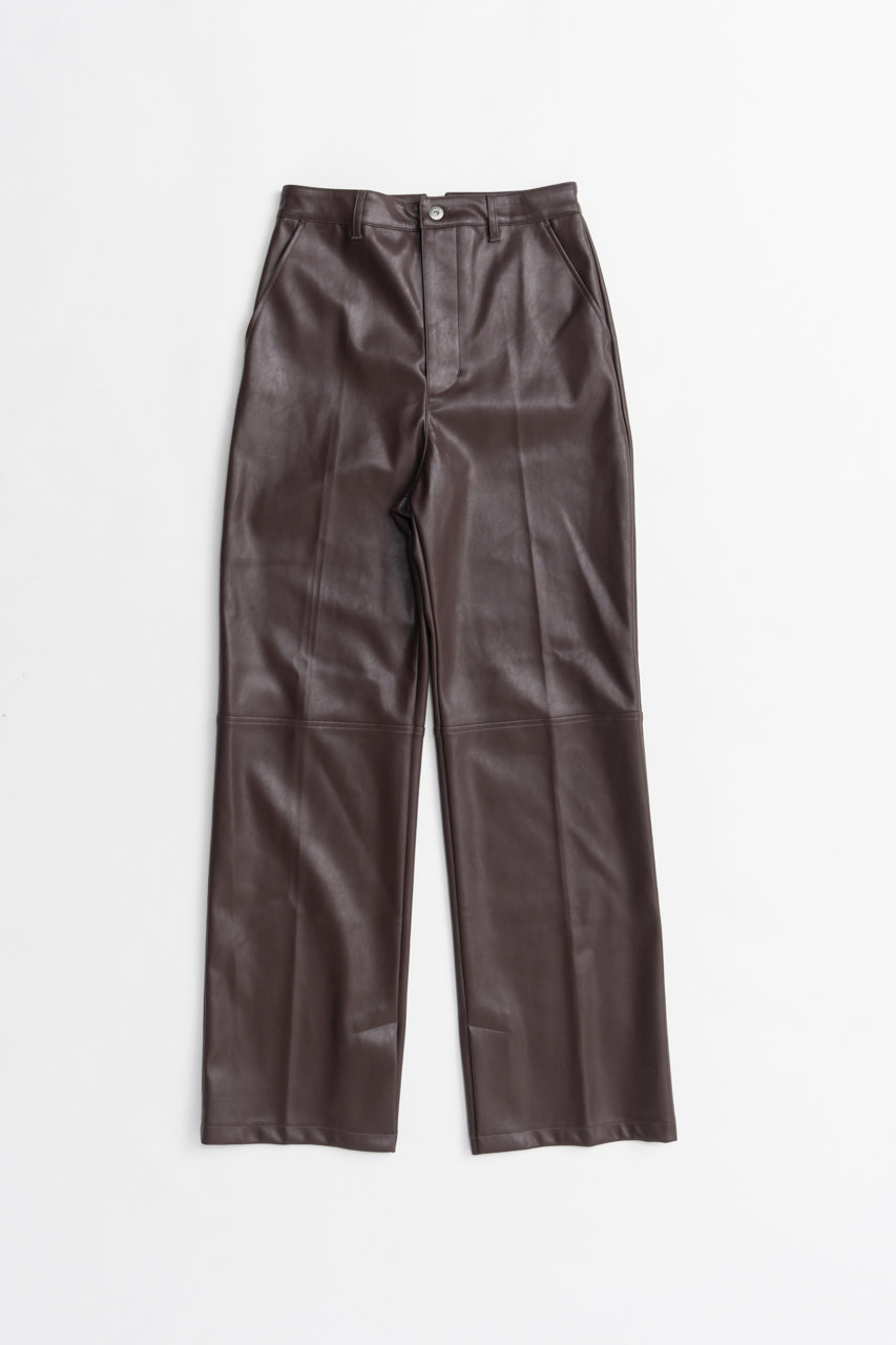 メゾンスペシャル/MAISON SPECIALのStraight Faux Leather Pants/ストレートフェイクレザーパンツ(BRD(ボルドー)/21262465802)