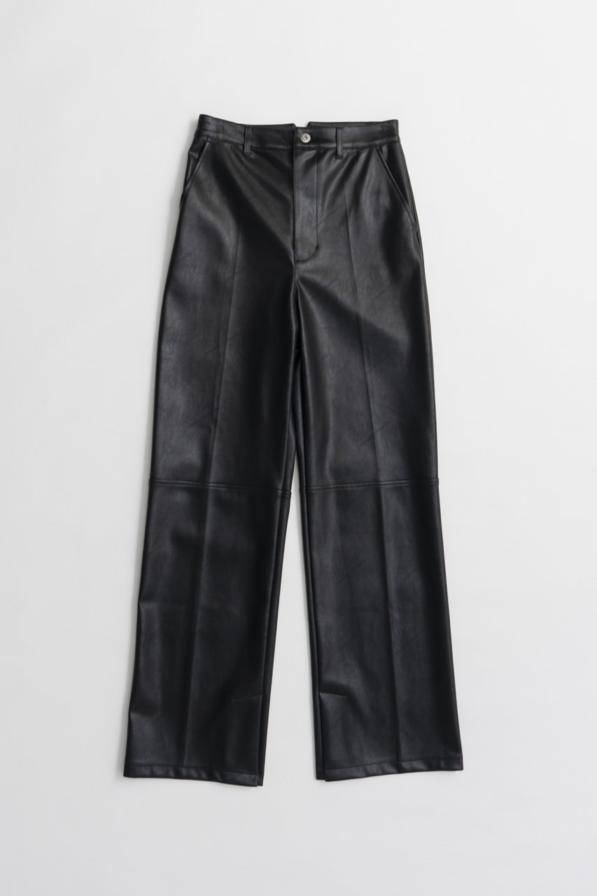 メゾンスペシャル/MAISON SPECIALのStraight Faux Leather Pants/ストレートフェイクレザーパンツ(BLK(ブラック)/21262465802)