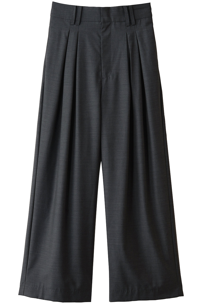 MAISON SPECIAL Super 140 Wool Satin Slacks/スーパー140ウールサテンスラックス (GRY(グレー), 38) メゾンスペシャル ELLE SHOP