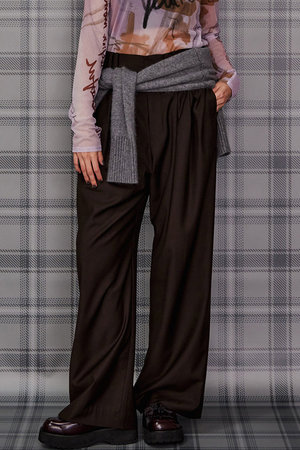 メゾンスペシャル/MAISON SPECIALのSuper 140 Wool Satin Slacks/スーパー140ウールサテンスラックス(110600/110601)
