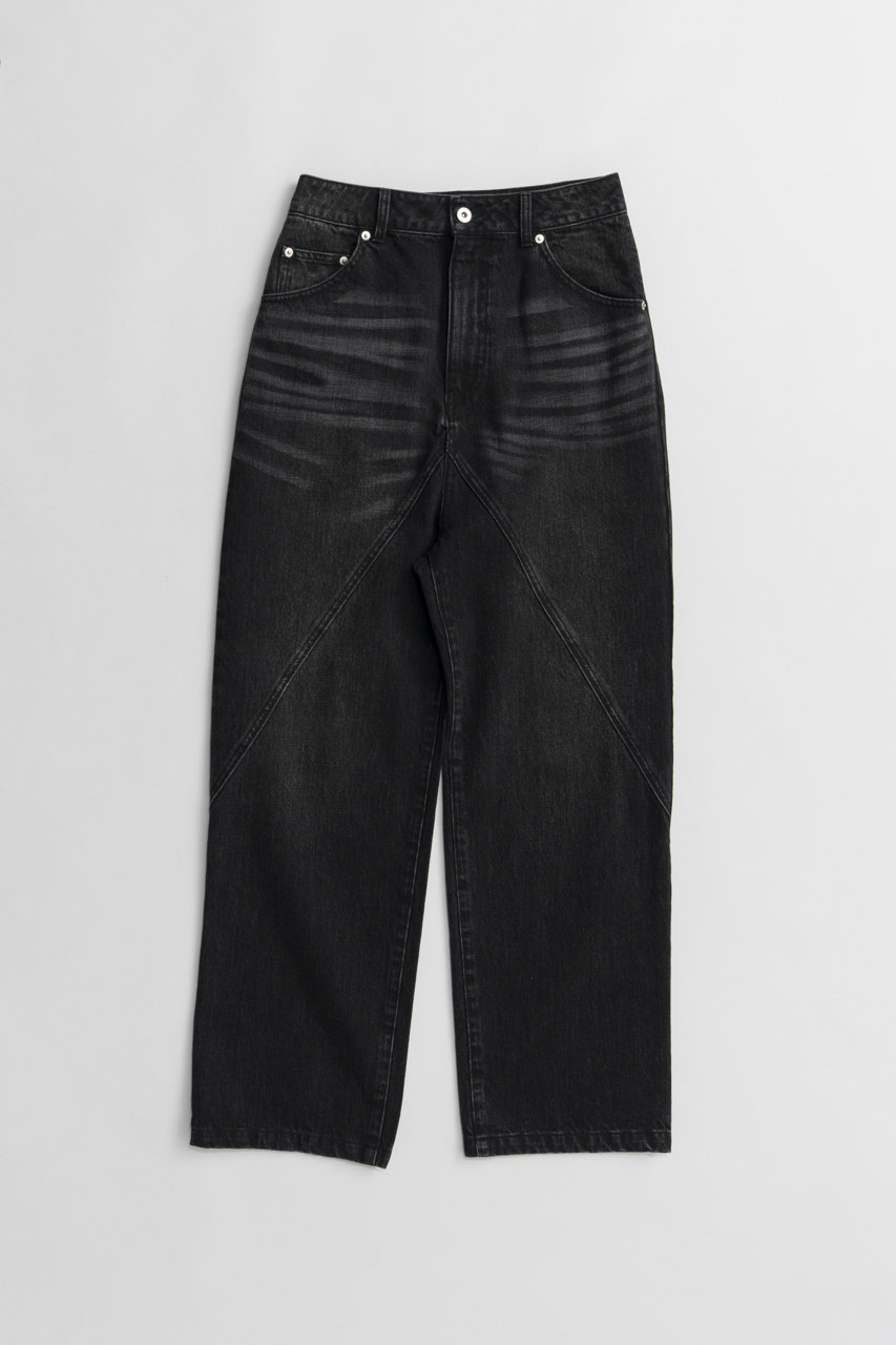メゾンスペシャル/MAISON SPECIALのLow-Waist Loose Denim/ローウエストルーズデニム(BLK(ブラック)/21262465806)