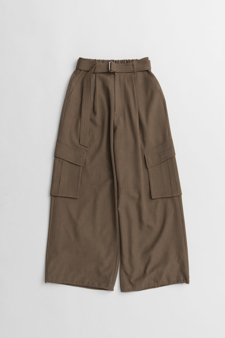 メゾンスペシャル/MAISON SPECIALのBelted Suiting Cargo Pants/ベルテッドスーチングカーゴパンツ(CML(キャメル)/21262466001)