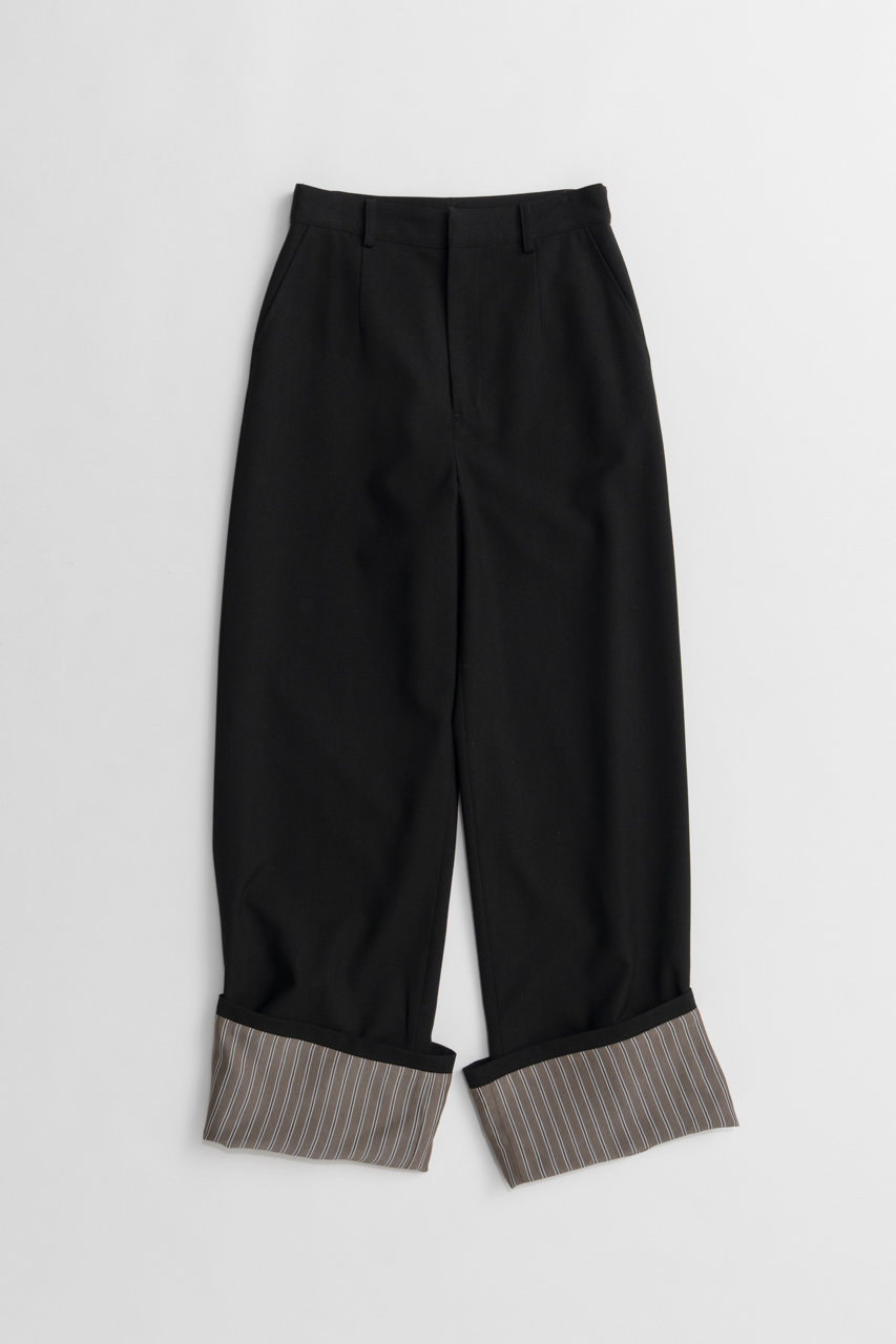 メゾンスペシャル/MAISON SPECIALの【予約販売】Roll-Up Stripe Pants/ロールアップストライプパンツ(BLK(ブラック)/21262466301)