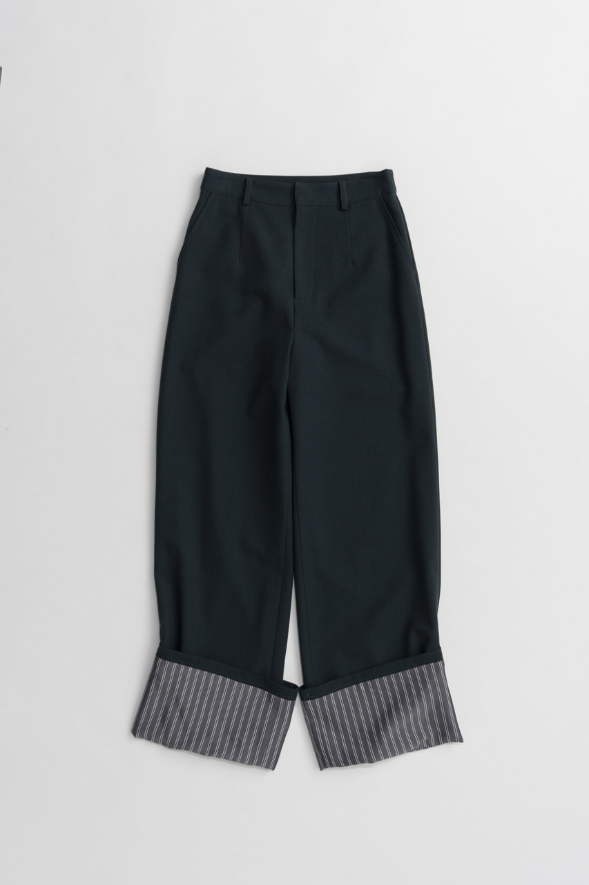 メゾンスペシャル/MAISON SPECIALのRoll-Up Stripe Pants/ロールアップストライプパンツ(D.GRN(ダークグリーン)/21262466301)