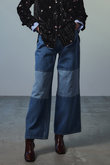 Knee Patch Wide Denim/ニーパッチワイドデニム