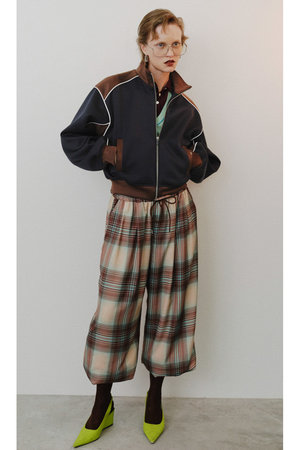 メゾンスペシャル/MAISON SPECIALの【予約販売】Satin Check Easy Pants/サテンチェックイージーパンツ(110600/110601)