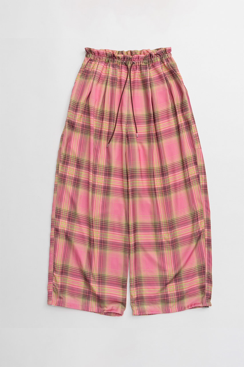 メゾンスペシャル/MAISON SPECIALの【予約販売】Satin Check Easy Pants/サテンチェックイージーパンツ(PNK(ピンク)/21262466304)