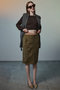 Layered Multi-Fabric Midi Skirt/レイヤードマルチファブリックミモレスカート メゾンスペシャル/MAISON SPECIAL