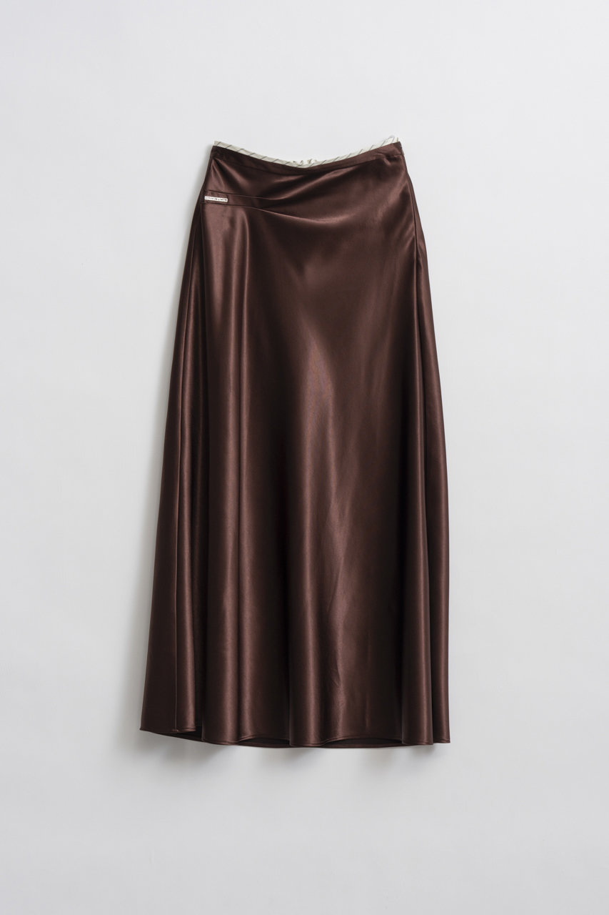 MAISON SPECIAL(メゾンスペシャル)｜Satin Skirt/サテンスカート/BRN