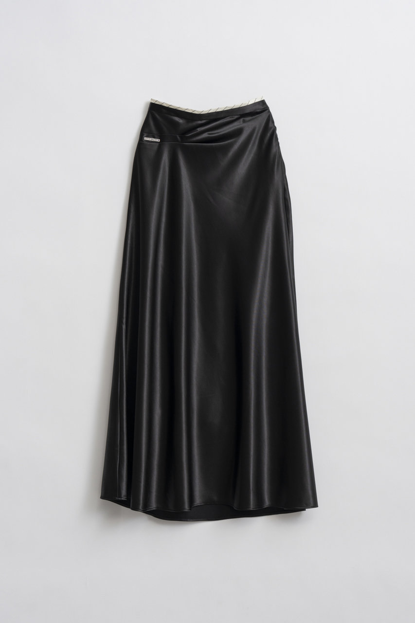 メゾンスペシャル/MAISON SPECIALのSatin Skirt/サテンスカート(BLK(ブラック)/21262515301)