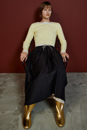 メゾンスペシャル/MAISON SPECIALの【予約販売】Waist Drawstring Pleated Skirt/ウエストドローストリングプリーツスカート(110700/110703)