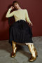 【予約販売】Waist Drawstring Pleated Skirt/ウエストドローストリングプリーツスカート メゾンスペシャル/MAISON SPECIAL