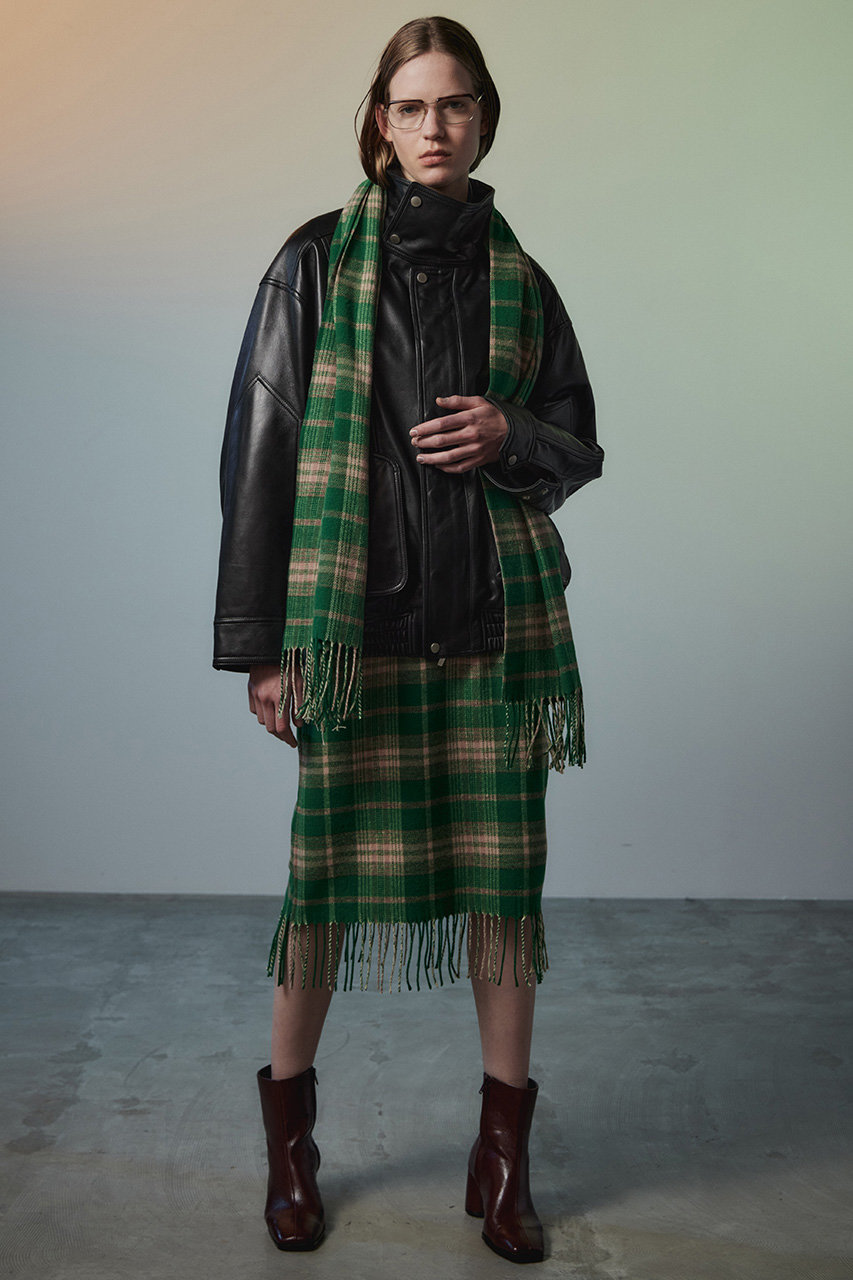 MAISON SPECIAL(メゾンスペシャル)｜【予約販売】Check Fringe Skirt