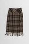 【予約販売】Check Fringe Skirt/チェックフリンジスカート メゾンスペシャル/MAISON SPECIAL BRN(ブラウン)