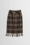 【予約販売】Check Fringe Skirt/チェックフリンジスカート メゾンスペシャル/MAISON SPECIAL