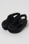 Fur-Like Volume Sole Slingback Mules/ファーライクボリュームソールスリングバックミュール メゾンスペシャル/MAISON SPECIAL BLK(ブラック)