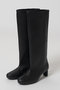 Round-Toe Wide Long Boots/ラウンドトゥワイドロングブーツ メゾンスペシャル/MAISON SPECIAL BLK(ブラック)