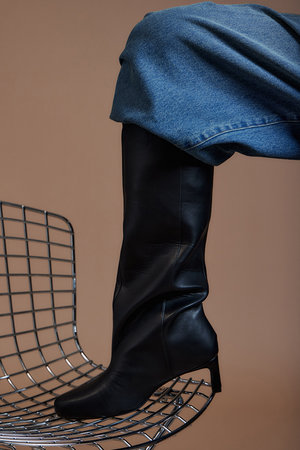 メゾンスペシャル/MAISON SPECIALのRound-Toe Wide Long Boots/ラウンドトゥワイドロングブーツ(130300/130302)