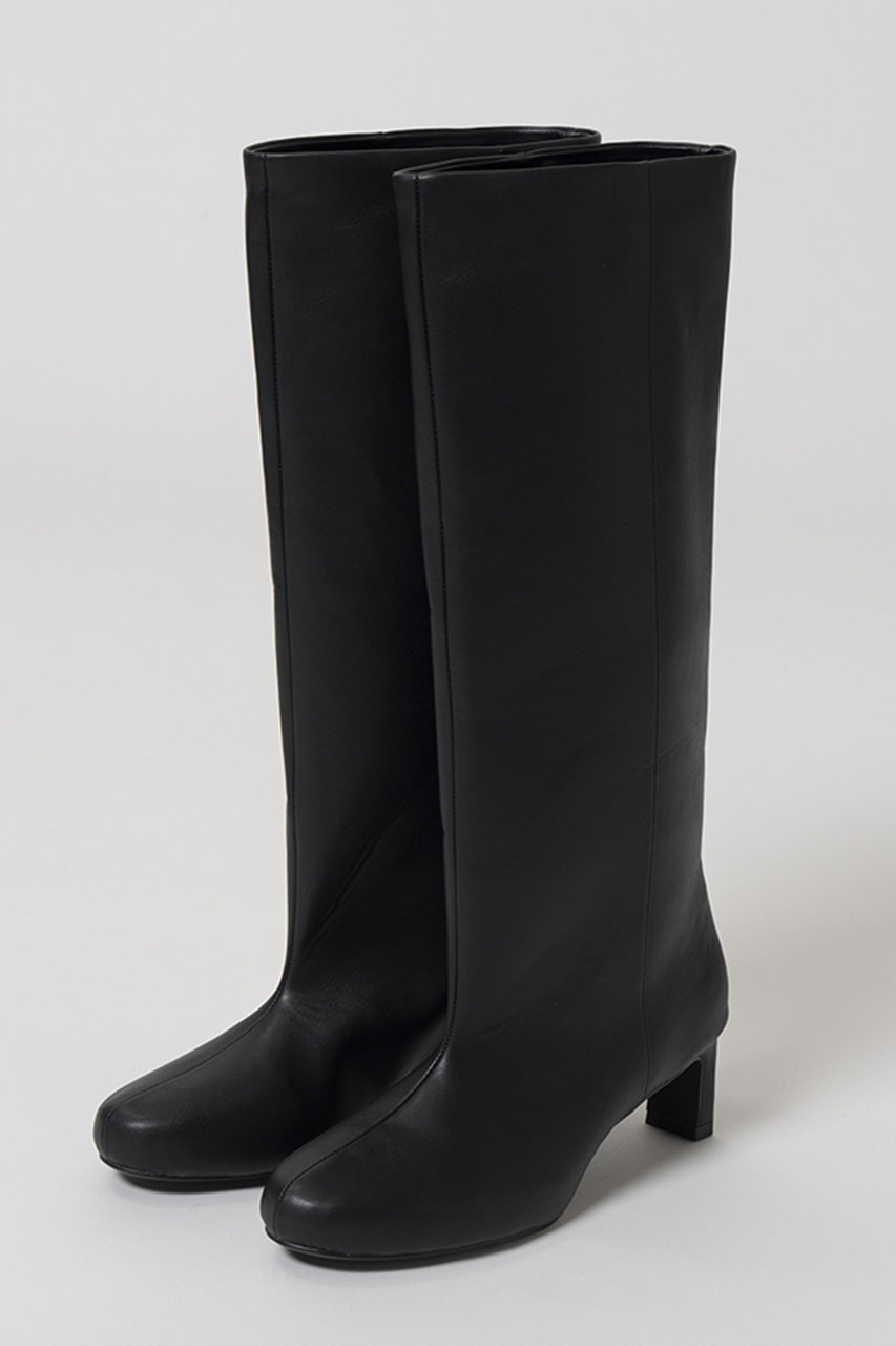 メゾンスペシャル/MAISON SPECIALのRound-Toe Wide Long Boots/ラウンドトゥワイドロングブーツ(BLK(ブラック)/21262565509)