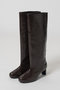 Round-Toe Wide Long Boots/ラウンドトゥワイドロングブーツ メゾンスペシャル/MAISON SPECIAL D.BRN(ダークブラウン)