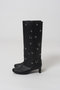 Round-Toe Pierced Wide Long Boots/ラウンドトゥピアスワイドロングブーツ メゾンスペシャル/MAISON SPECIAL