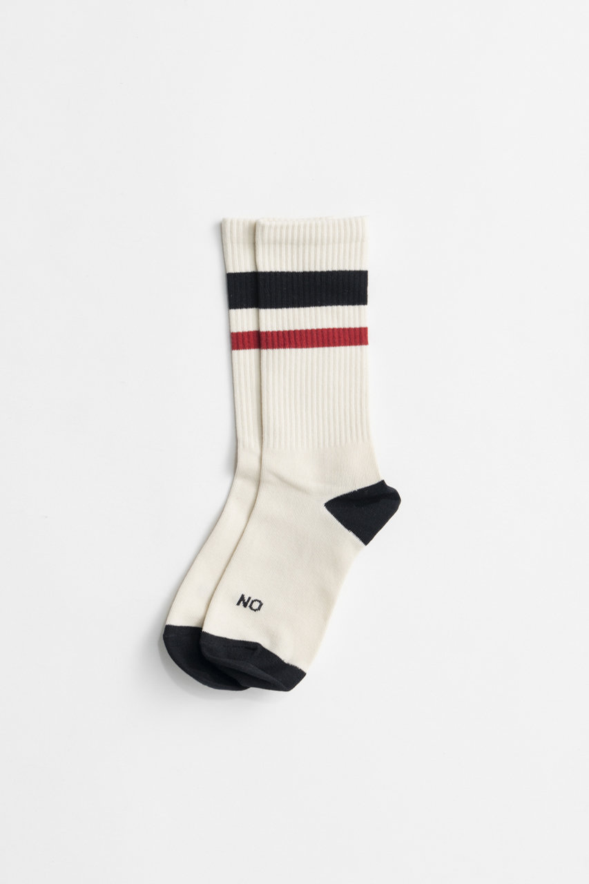 メゾンスペシャル/MAISON SPECIALの【予約販売】ON OFF Line Socks/ON OFFラインソックス(WHT(ホワイト)/21262666005)