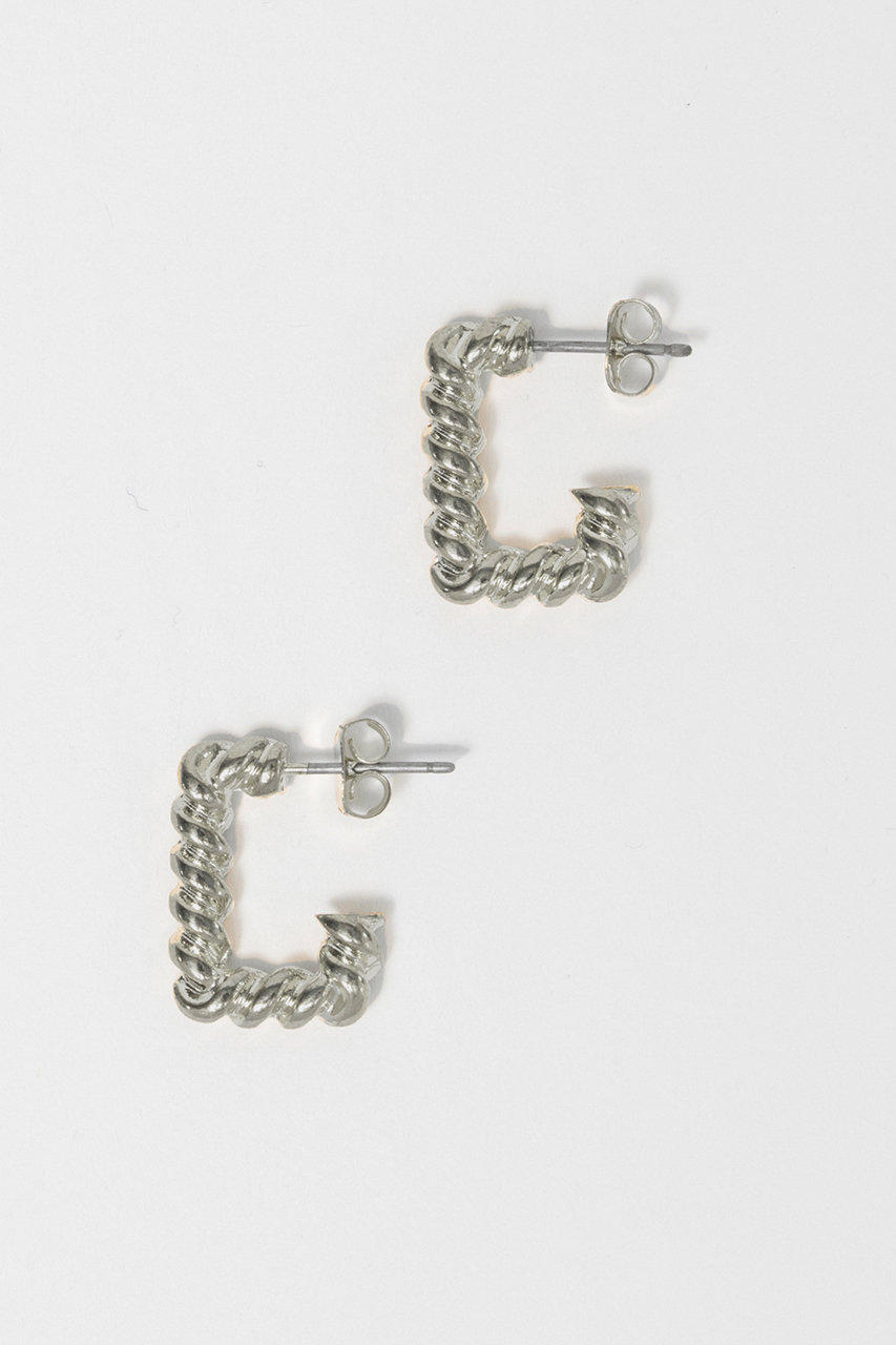 メゾンスペシャル/MAISON SPECIALの【予約販売】Twist Square Earrings/ツイストスクエアピアス(SLV(シルバー)/21262665306)