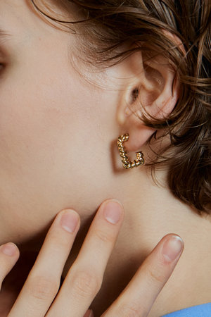 メゾンスペシャル/MAISON SPECIALの【予約販売】Twist Square Earrings/ツイストスクエアピアス(150100/150101)