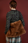 Fur Like Square Tote Bag/ファーライクスクエアトートバッグ