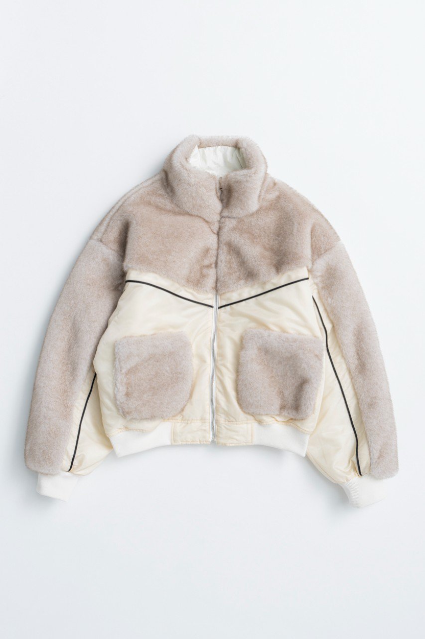 MAISON SPECIAL Reversible Fur Blouson / リバーシブルファーブルゾン (WHT(ホワイト), FREE) メゾンスペシャル ELLE SHOP