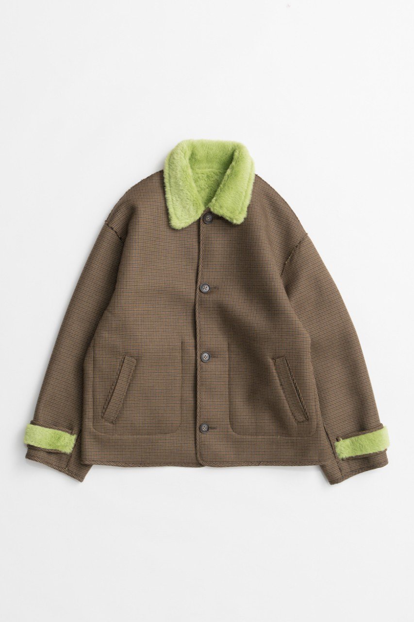 MAISON SPECIAL Reversible Boa Coat / リバーシブルボアコート (BRN(ブラウン), FREE) メゾンスペシャル ELLE SHOP