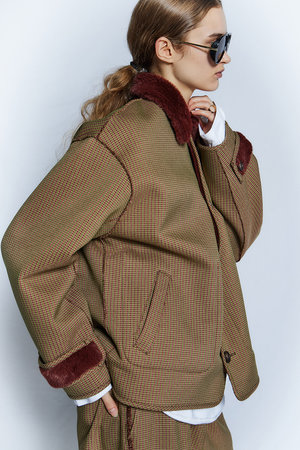メゾンスペシャル/MAISON SPECIALの【予約販売】Reversible Boa Coat / リバーシブルボアコート(110900/110902)