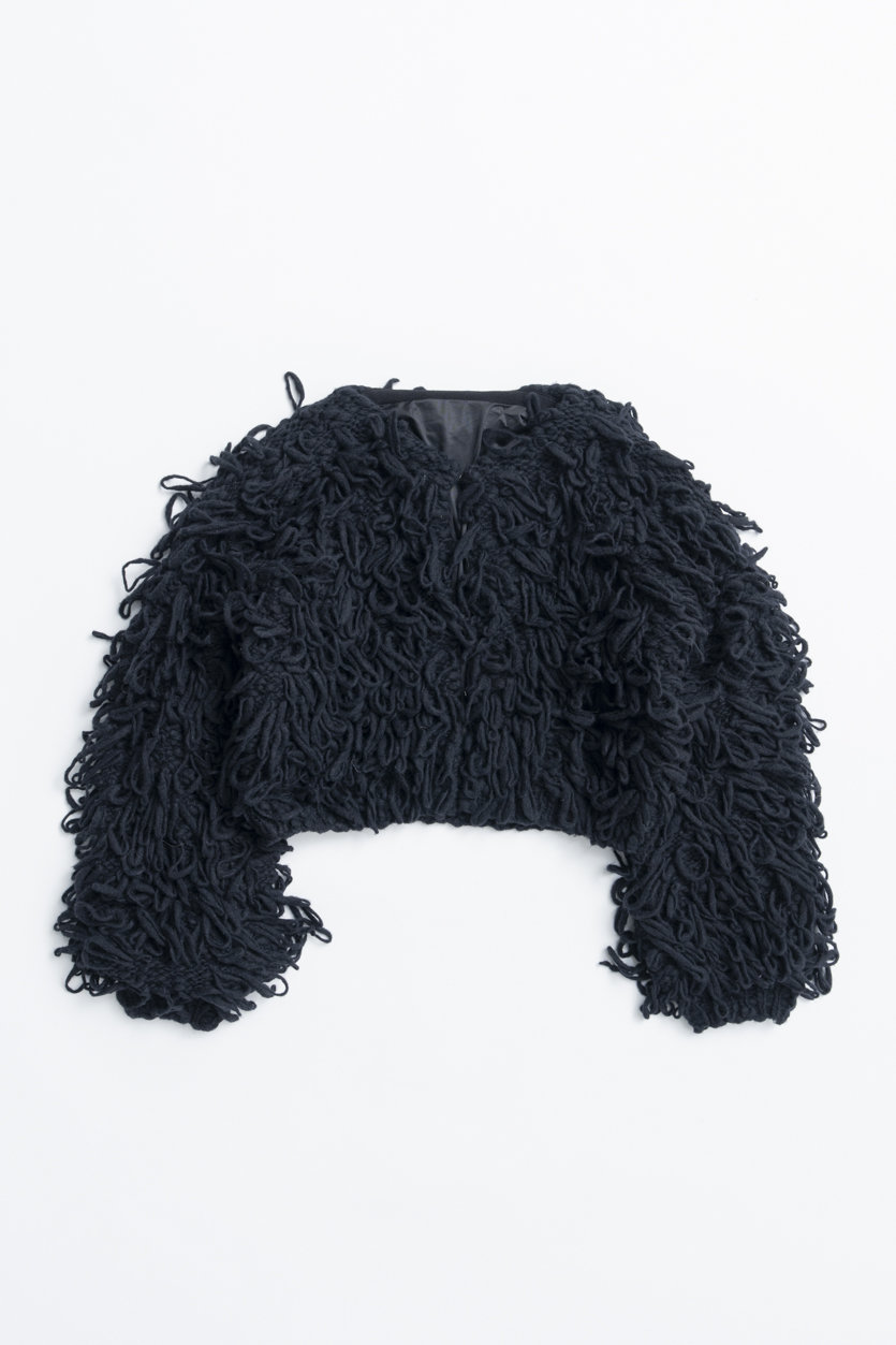 MAISON SPECIAL Hand Loop Knit Blouson / ハンドループニットブルゾン (BLK(ブラック), FREE) メゾンスペシャル ELLE SHOP