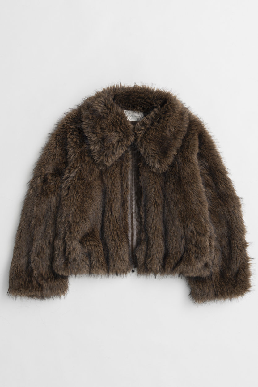 MAISON SPECIAL Volume Collar Fur Coat / ボリュームカラーファーコート (BGE(ベージュ), FREE) メゾンスペシャル ELLE SHOP