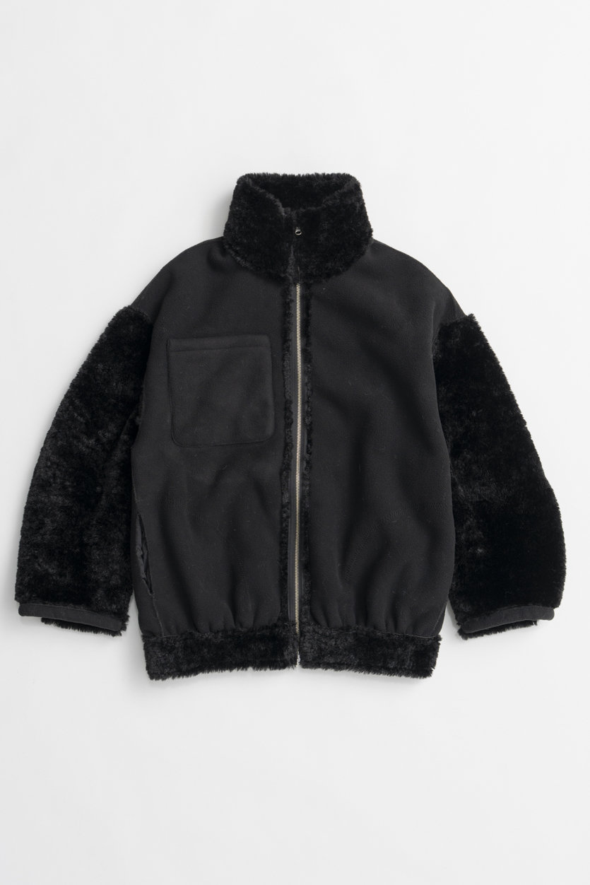MAISON SPECIAL Reversible Boa Jacket / リバーシブルボアジャケット (BLK(ブラック), FREE) メゾンスペシャル ELLE SHOP