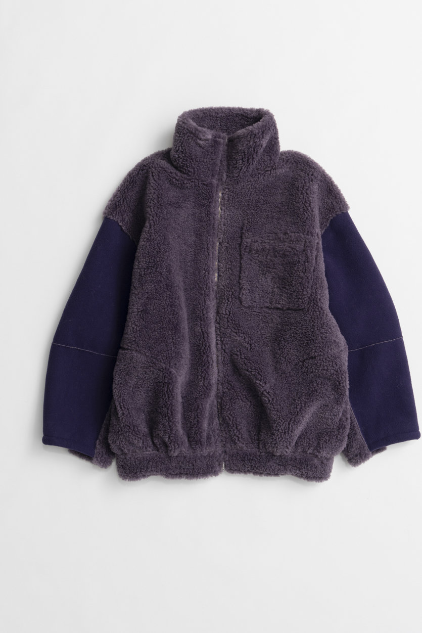 MAISON SPECIAL Reversible Boa Jacket / リバーシブルボアジャケット (PPL(パープル), FREE) メゾンスペシャル ELLE SHOP