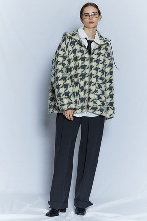 メゾンスペシャル/MAISON SPECIALの【予約販売】Tweed Hoodie Coat / ツイードフーディコート